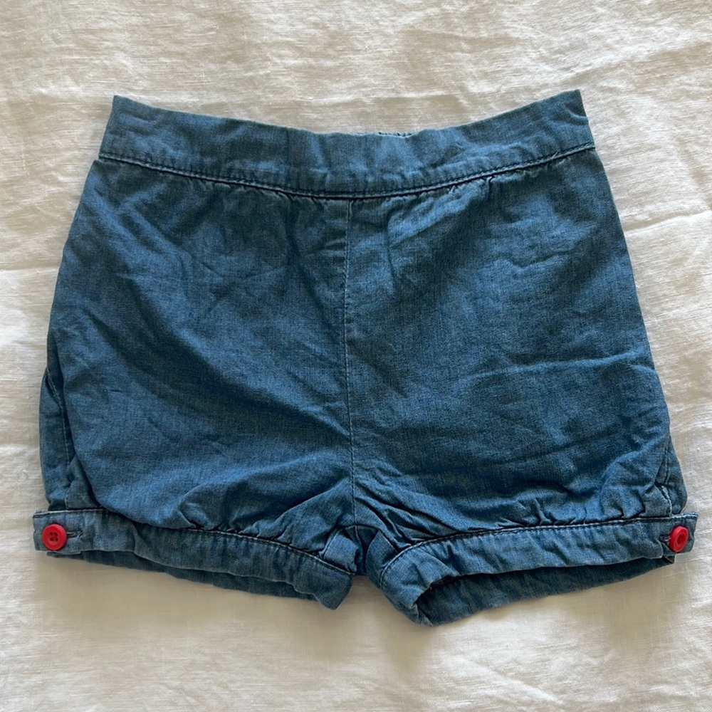 Baby Boden Denim Heart Bloomer Shorts